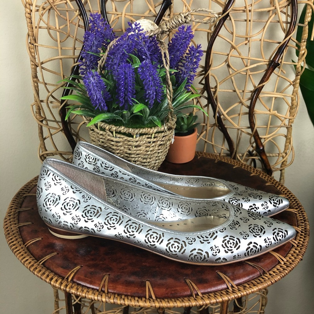 BCBGirls silver flats